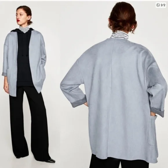 Zara Gray Hooded Blazer - Picture 2 of 5